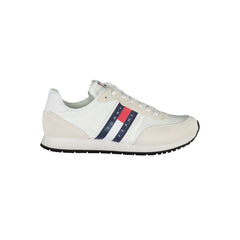 Tommy Hilfiger White Beige Polyester Men Sneaker