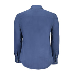 North Sails Blauw Herenoverhemd van Biologisch Katoen