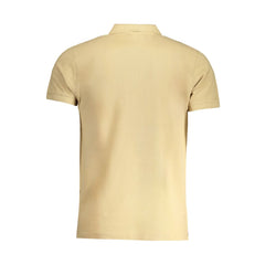 Cavalli Class Beige Cotton Polo Shirt