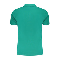 Cavalli Class Green Cotton Men Polo Shirt