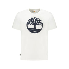 Timberland White Cotton Men T-Shirt