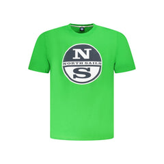 North Sails Green Cotton Men T-Shirt
