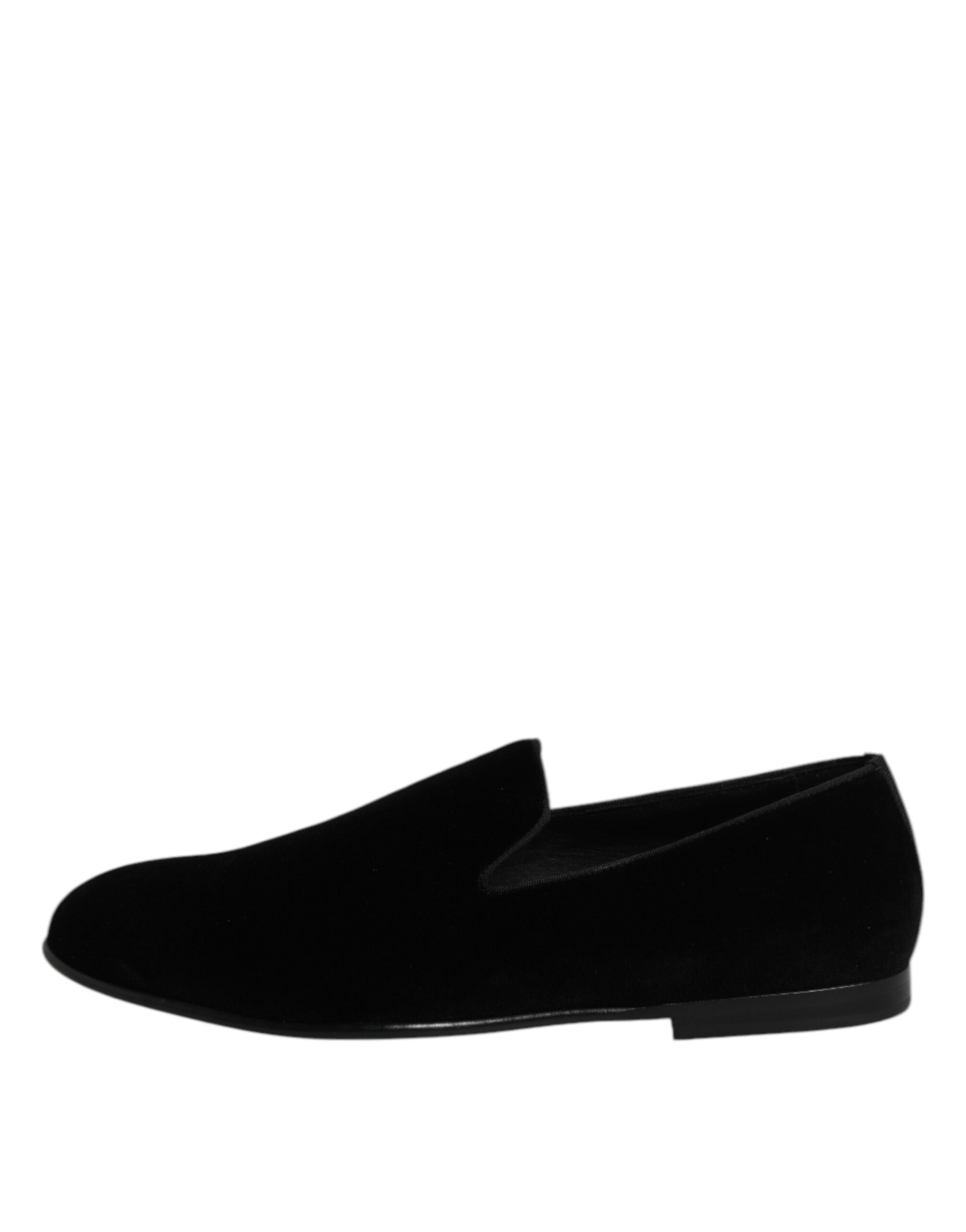 Dolce & Gabbana Schwarze Samt Slipper Formelle Schuhe