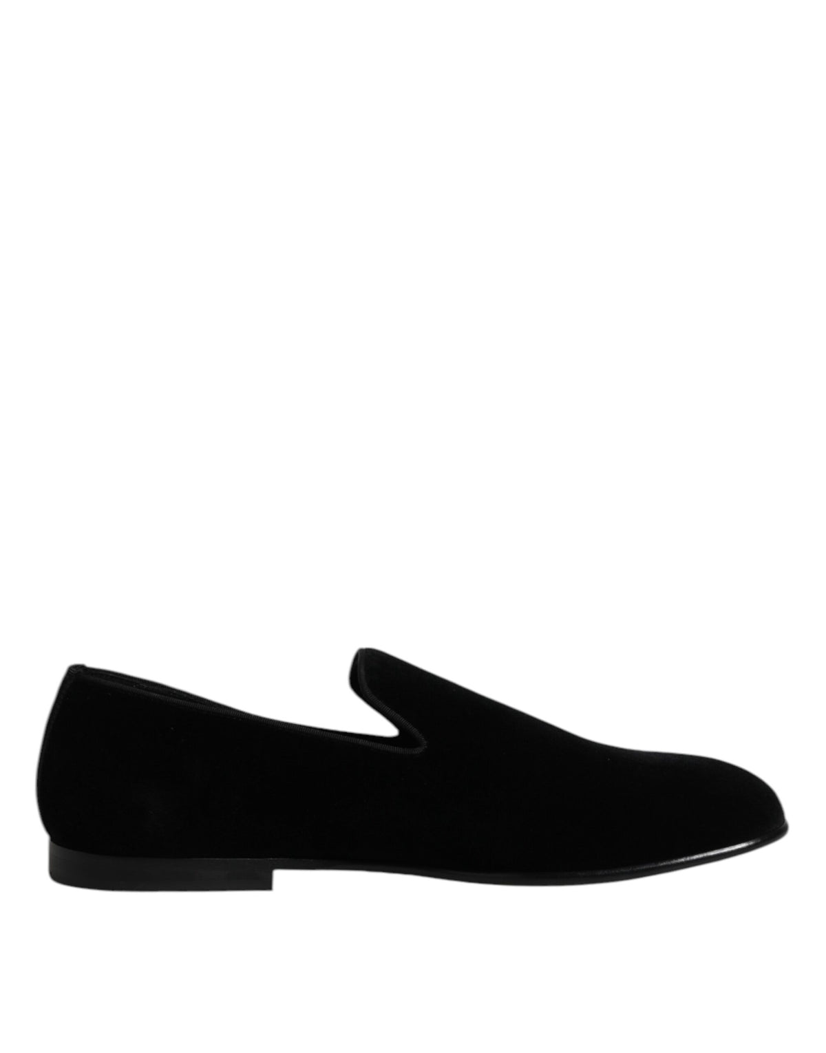 Dolce & Gabbana Schwarze Samt Slipper Formelle Schuhe