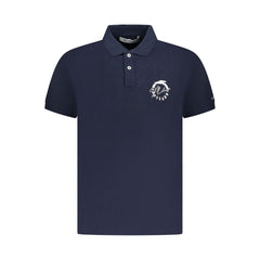 Trussardi Blue Cotton Men Polo Shirt