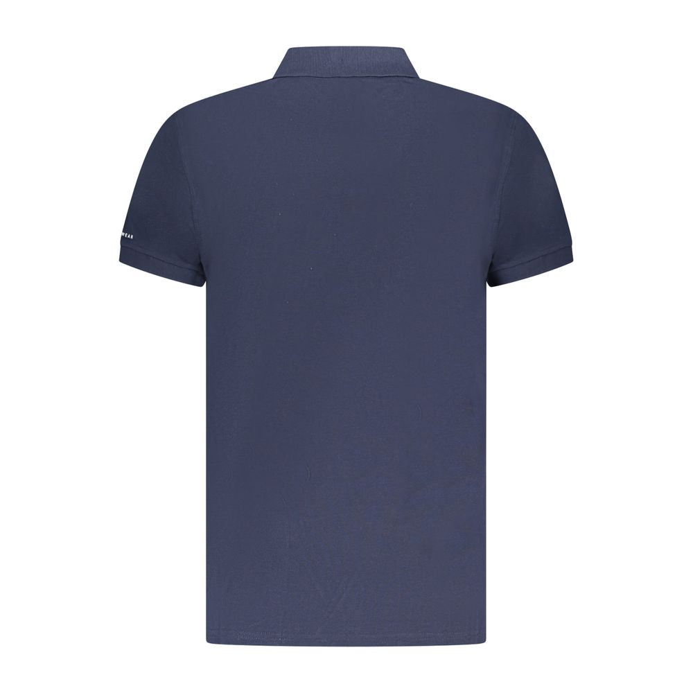 Trussardi Blue Cotton Men Polo Shirt