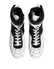 Dolce & Gabbana Schwarz-weiße High-Top-Sneaker aus Leder