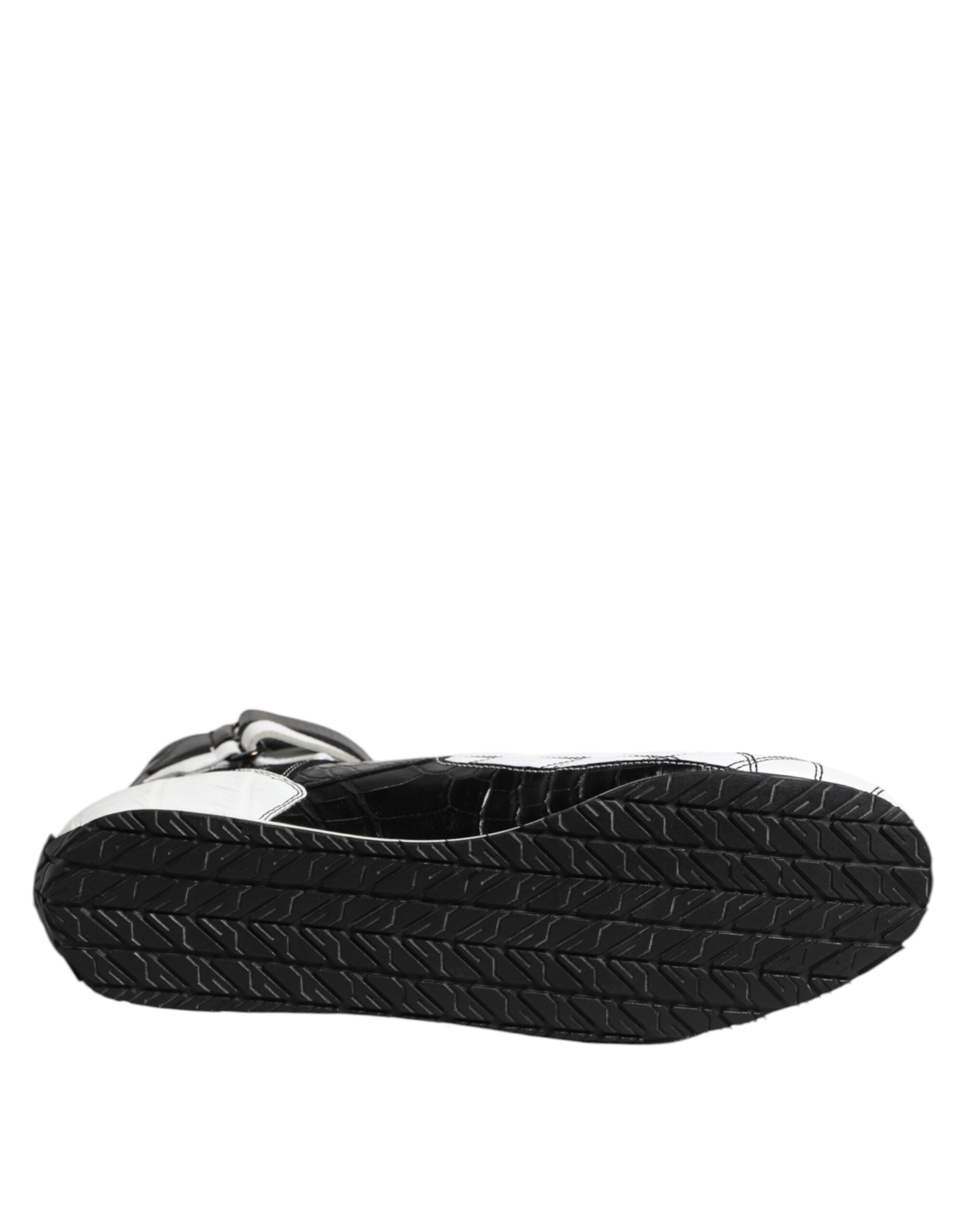 Dolce & Gabbana Schwarz-weiße High-Top-Sneaker aus Leder