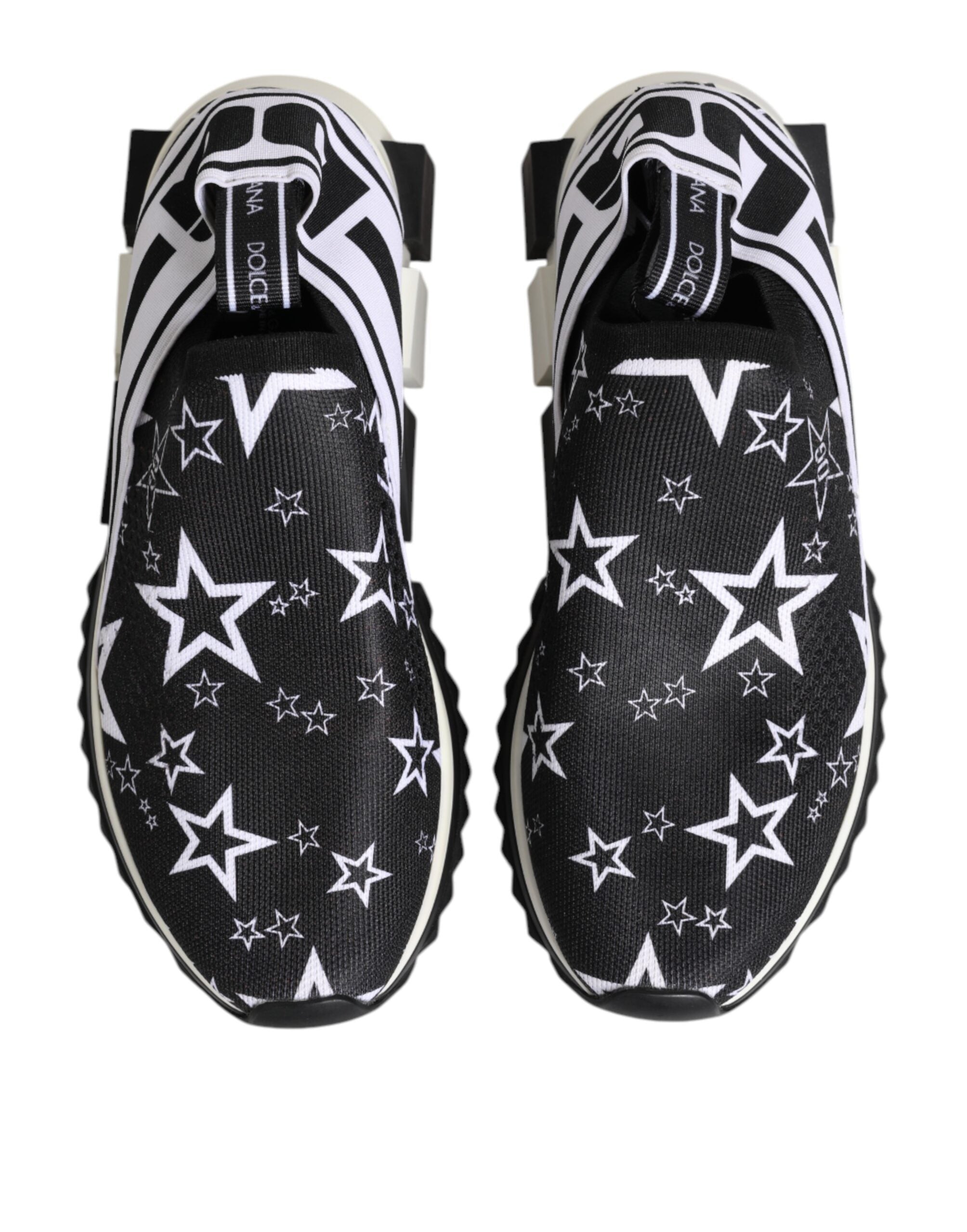 Dolce &amp; Gabbana Schwarz Weiß Sorrento Low Top Sneakers Schuhe