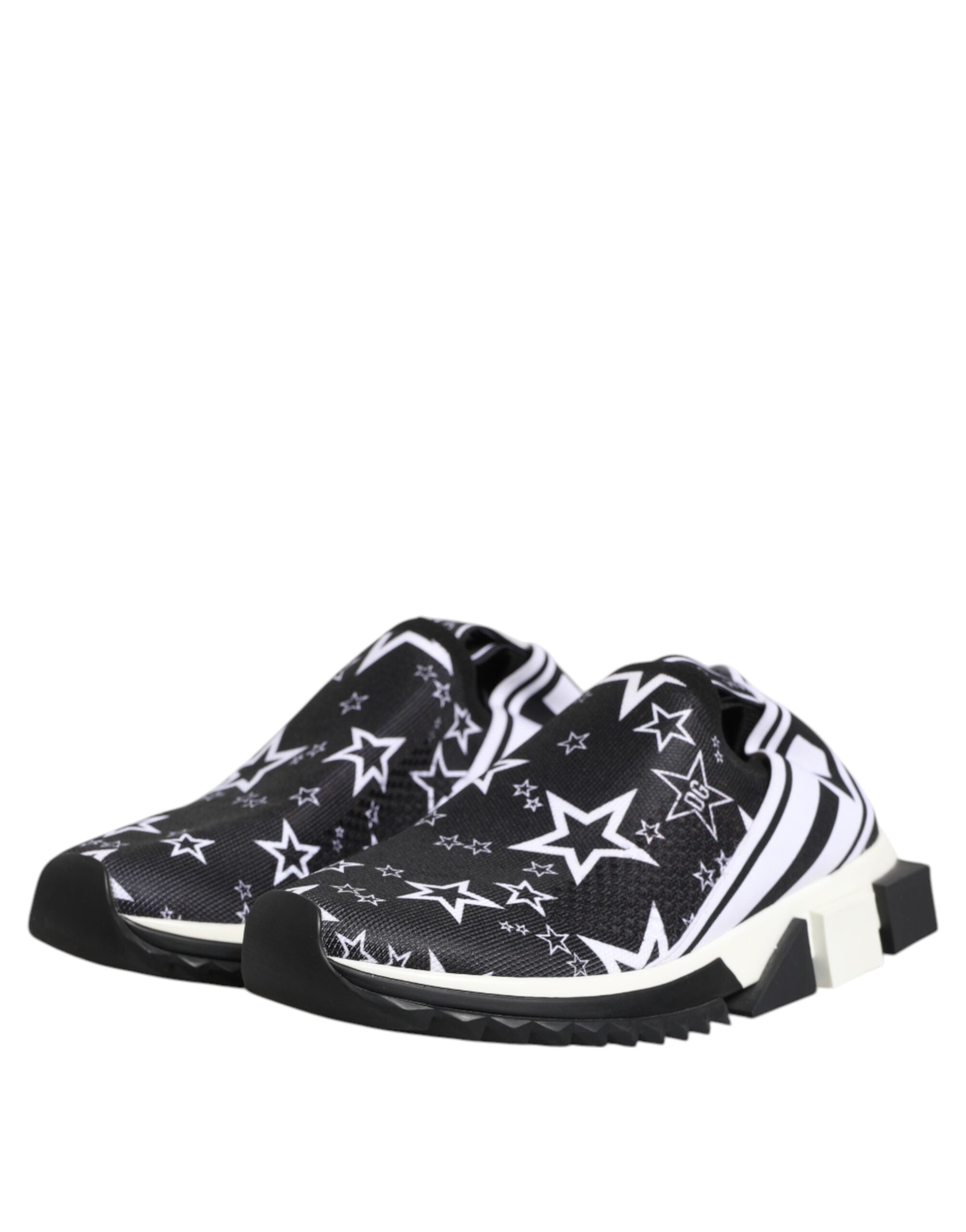 Dolce &amp; Gabbana Schwarz Weiß Sorrento Low Top Sneakers Schuhe