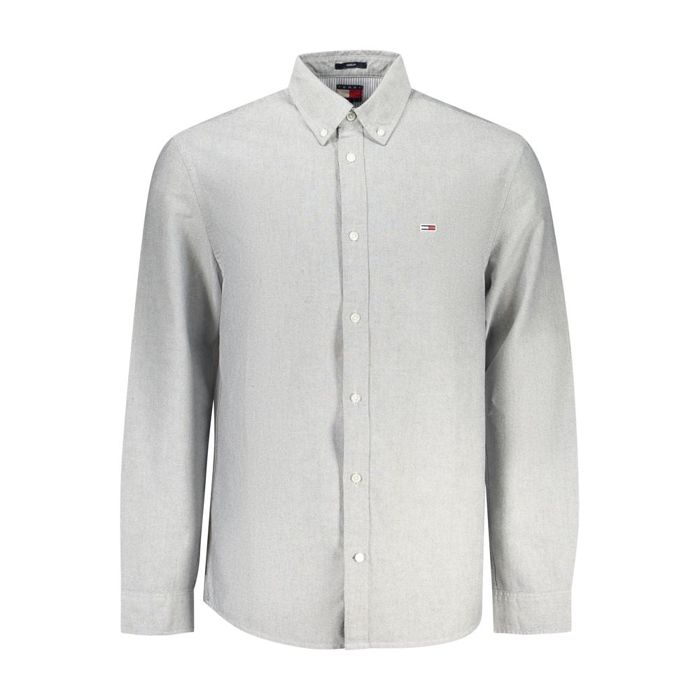 Tommy Hilfiger Gray Cotton Men Shirt