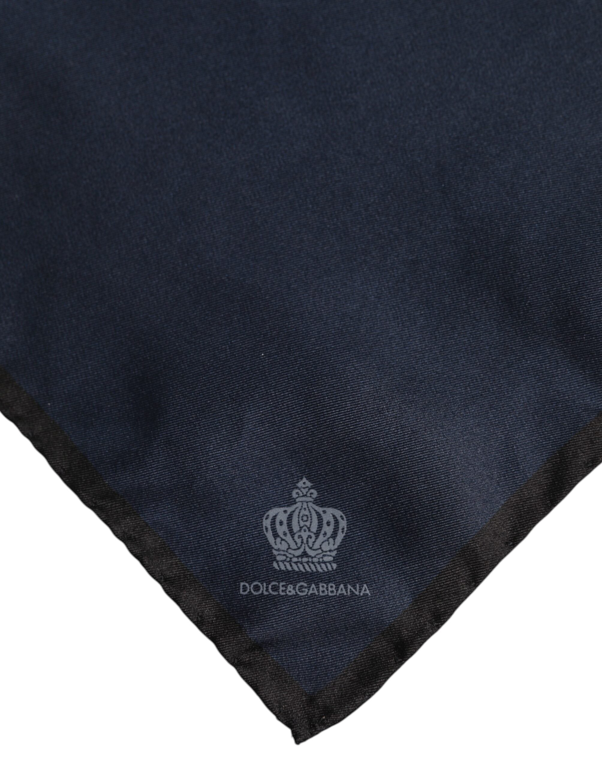 Dolce & Gabbana Blau DG Crown Seiden-Foulard für Herren