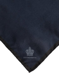 Dolce & Gabbana Blau DG Crown Seiden-Foulard für Herren