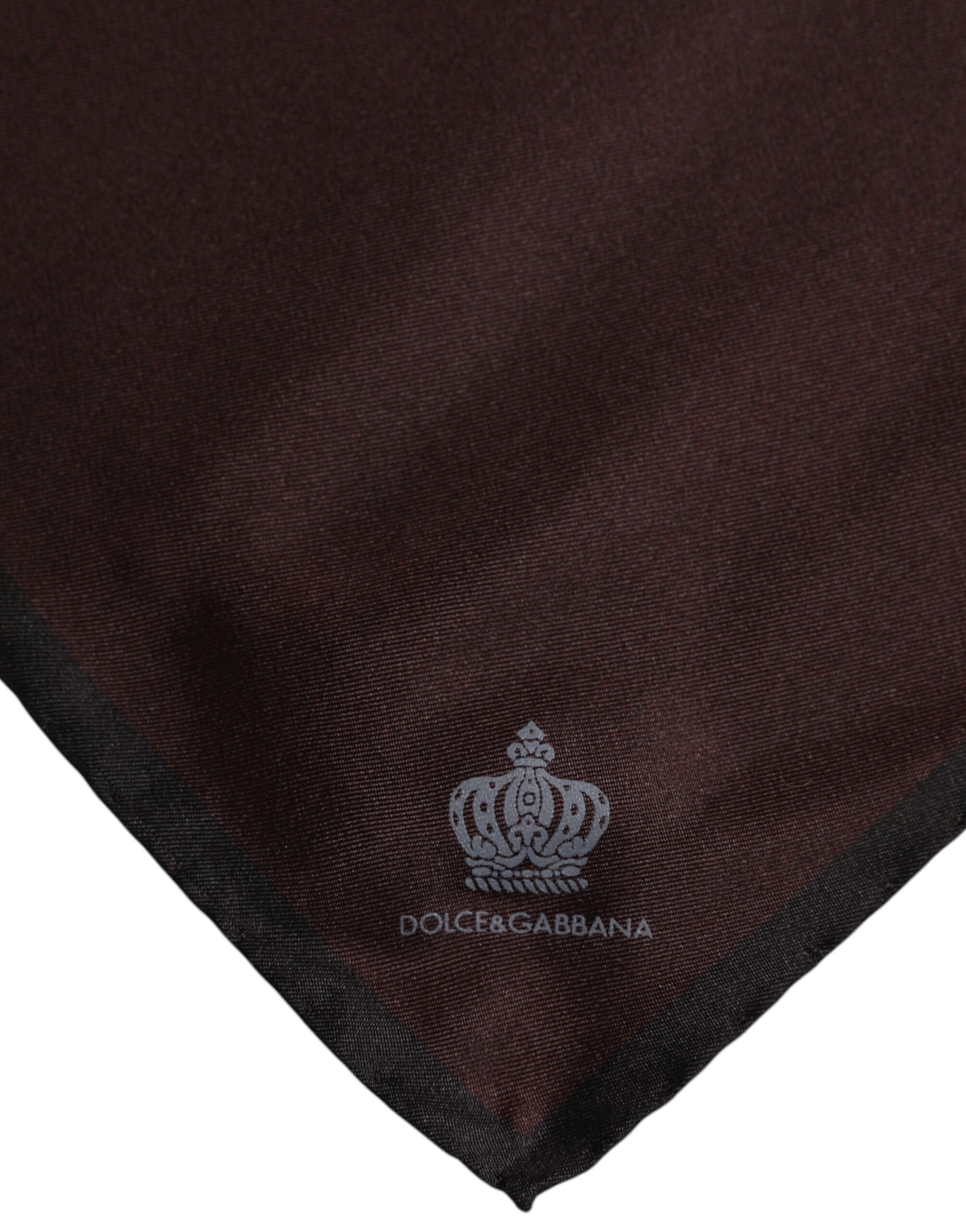 Dolce & Gabbana Brauner DG Crown Seidenschal für Herren