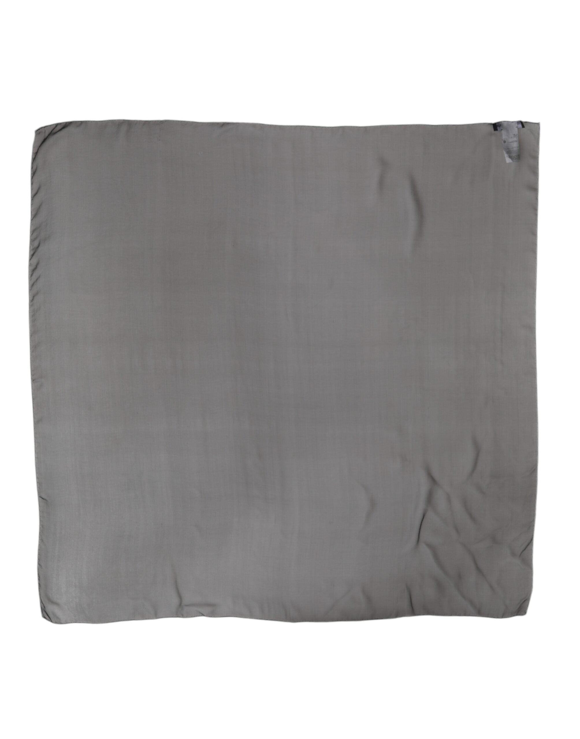Dolce & Gabbana Grau Schwarz Seide Quadrat Damen Foulard Schal