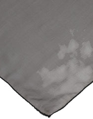 Dolce & Gabbana Grau Schwarz Seide Quadrat Damen Foulard Schal
