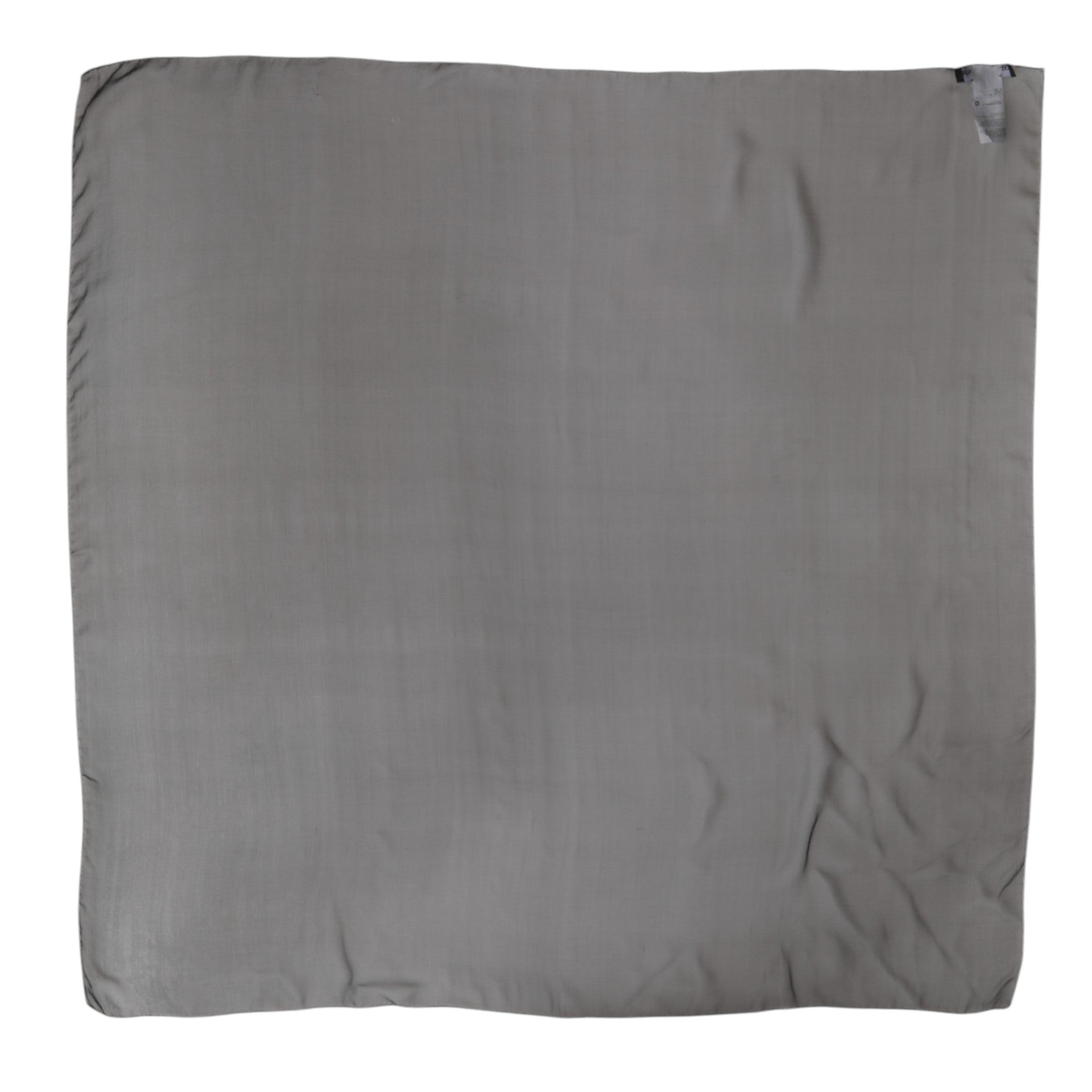 Dolce & Gabbana Grau Schwarz Seide Quadrat Damen Foulard Schal