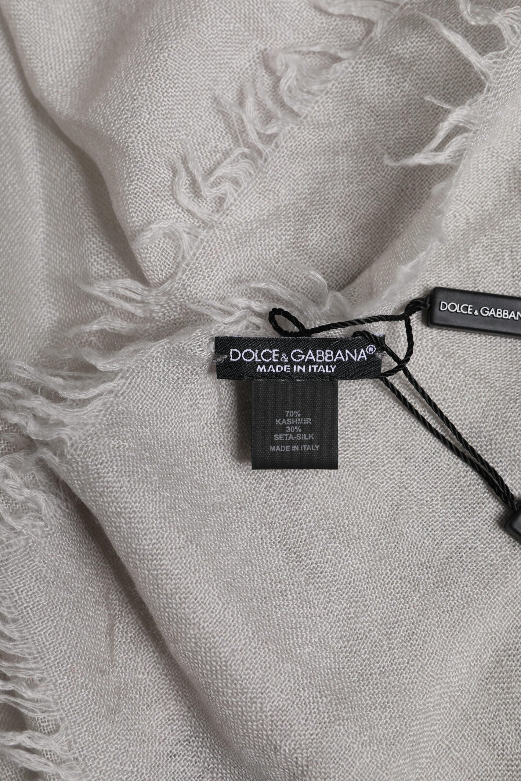 Dolce & Gabbana Grauer DG Krone Nackenwärmer Wickelschal