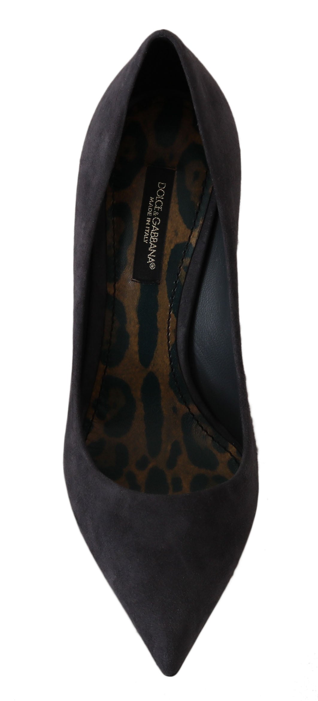 Dolce & Gabbana Grijze Suède Leren Stiletto Hakken