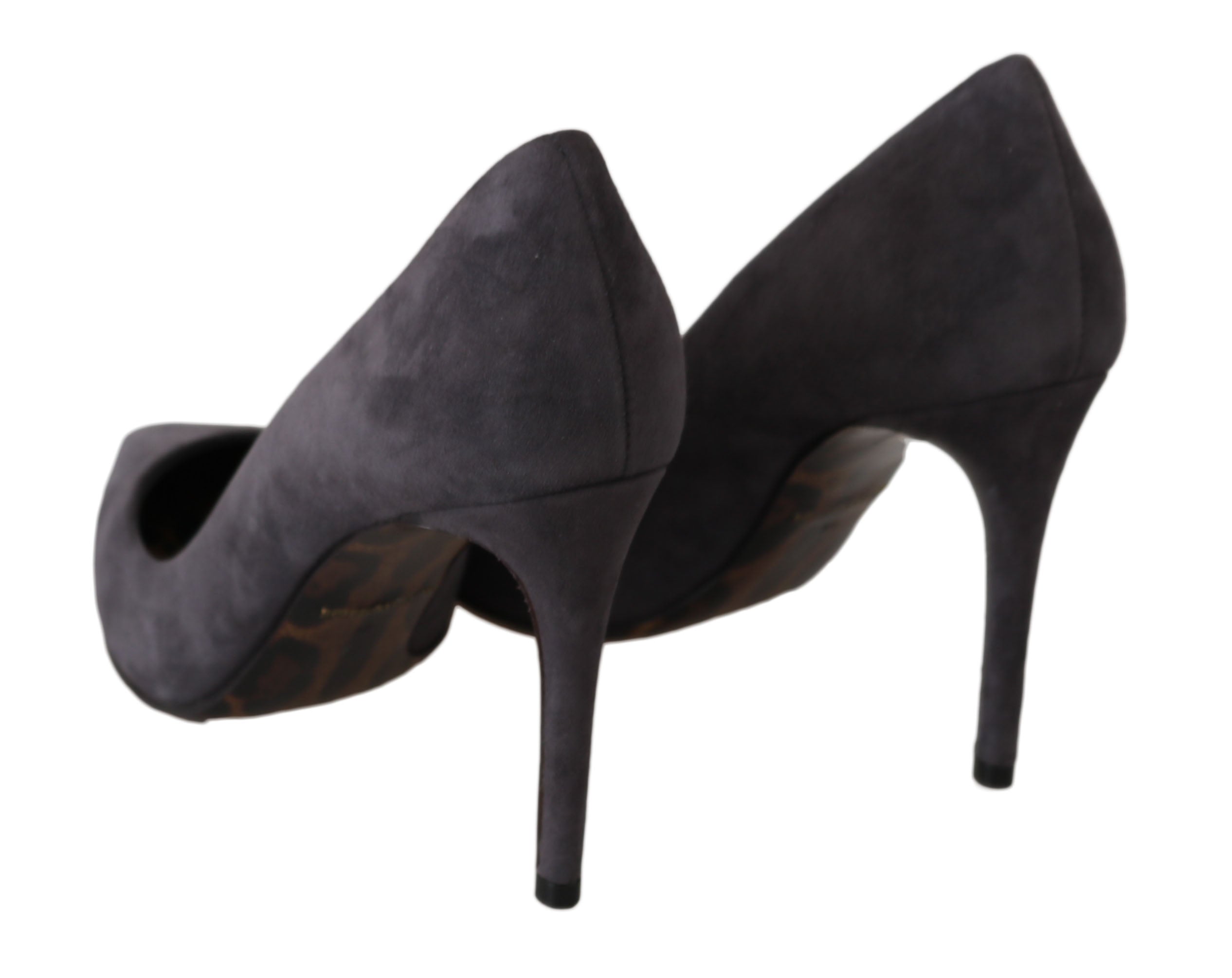 Dolce & Gabbana Grijze Suède Leren Stiletto Hakken