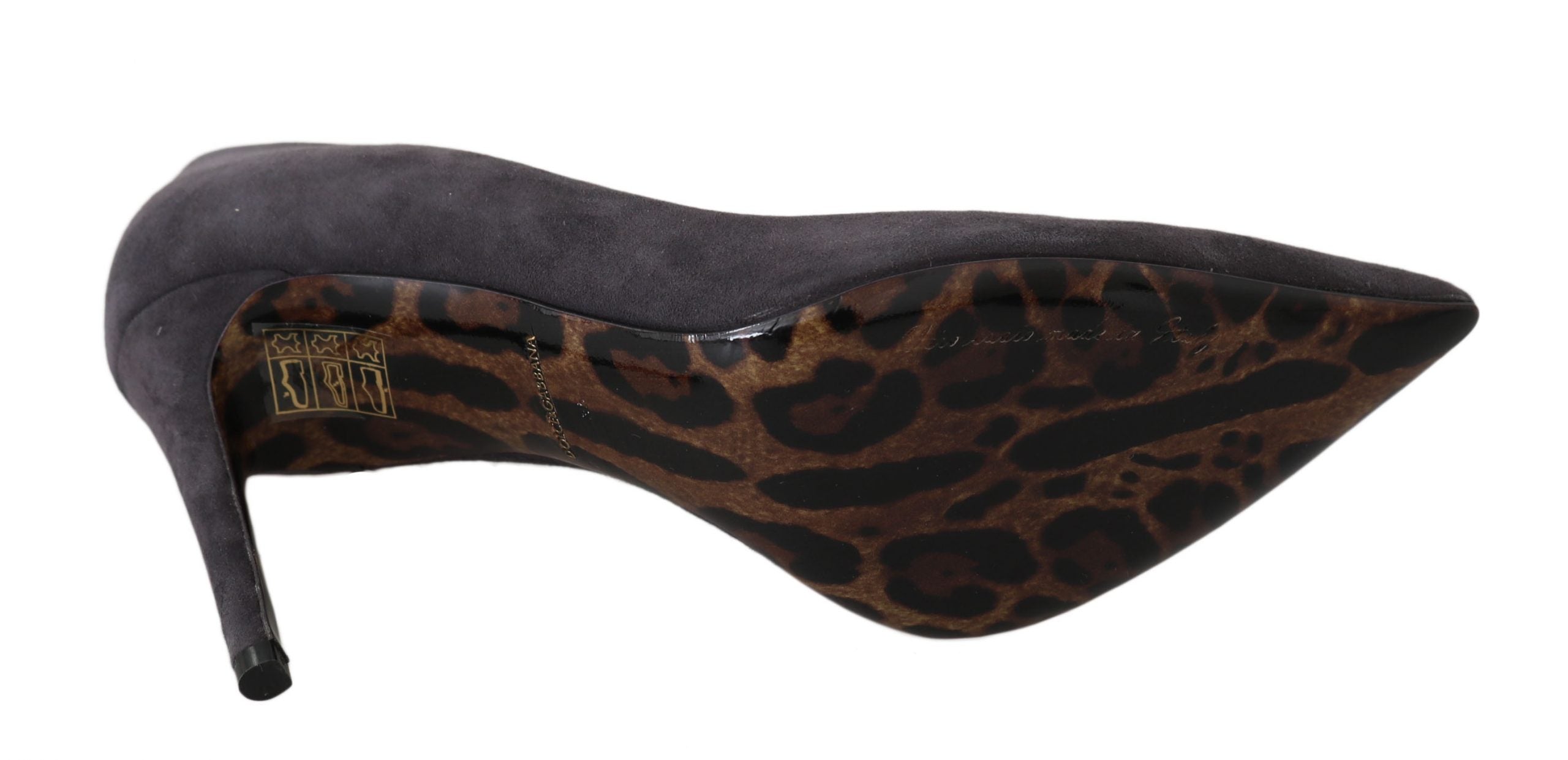 Dolce & Gabbana Grijze Suède Leren Stiletto Hakken