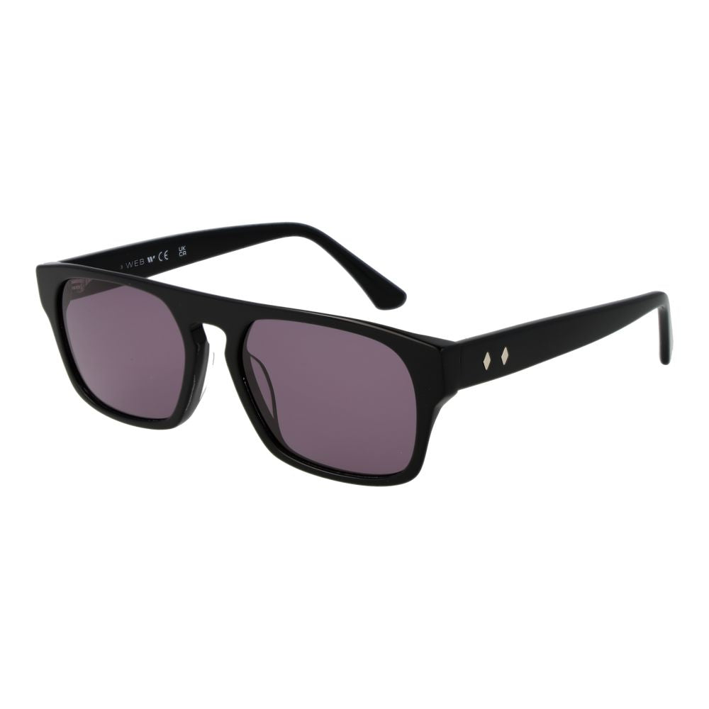 Web-Sonnenbrille aus schwarzem Acetat
