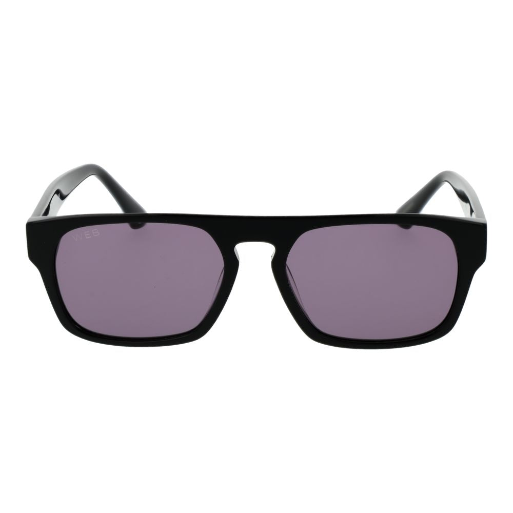 Web-Sonnenbrille aus schwarzem Acetat