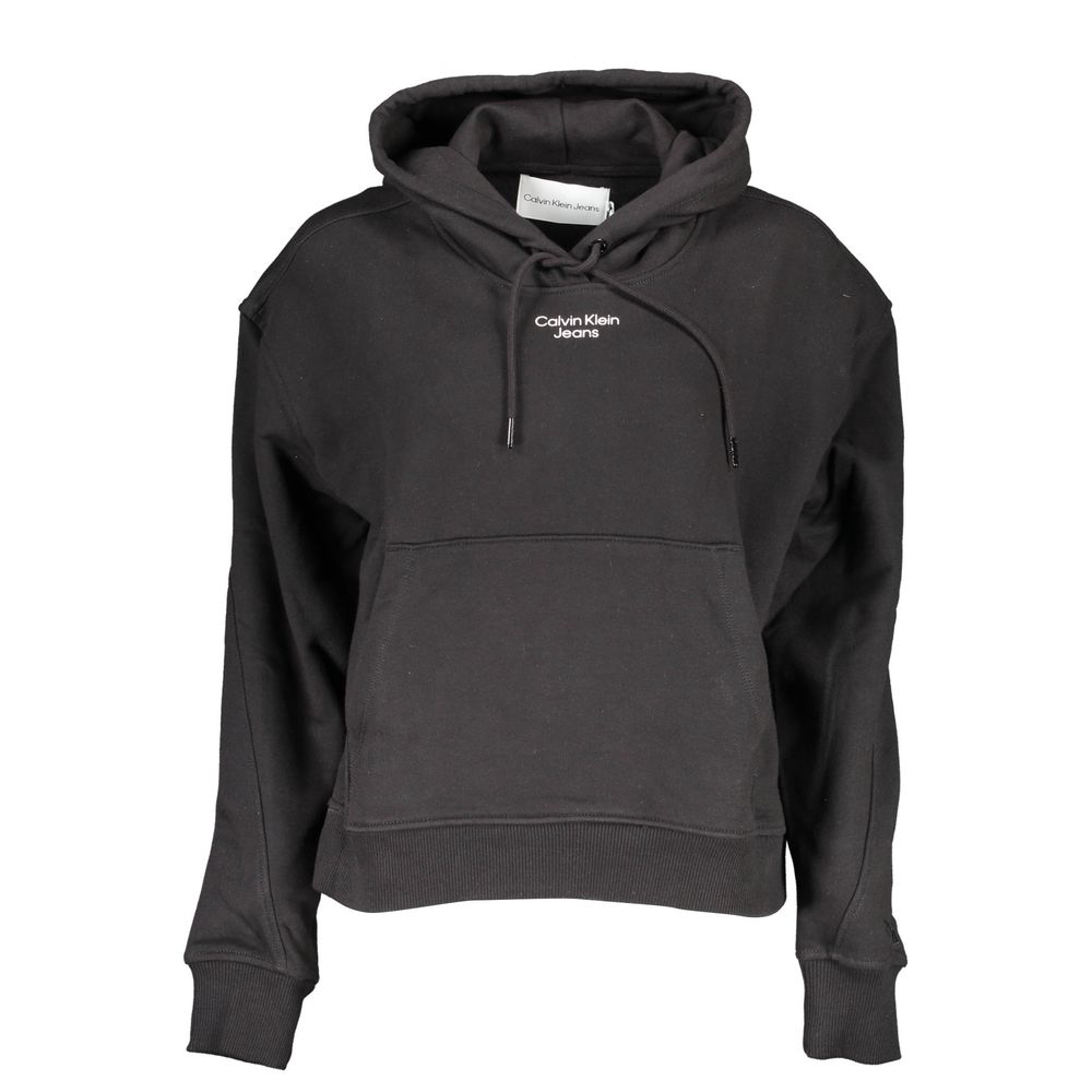 Calvin Klein Schwarzes Damen-Sweatshirt aus Baumwolle