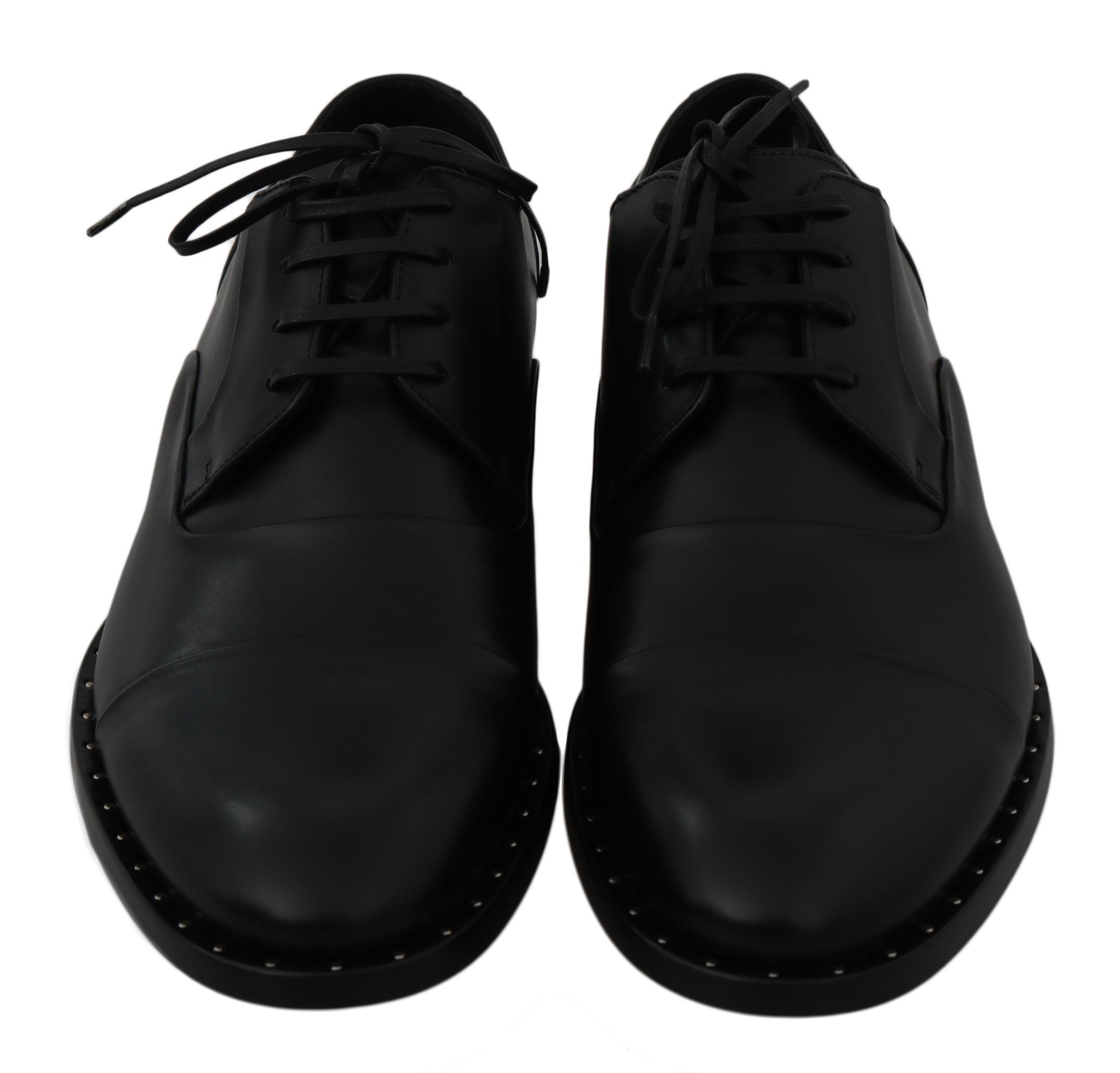 Dolce & Gabbana Schwarze Derby-Schuhe aus Leder
