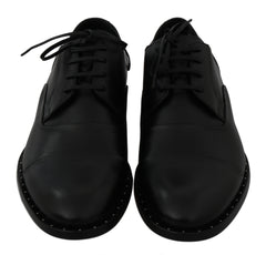 Dolce & Gabbana Schwarze Derby-Schuhe aus Leder