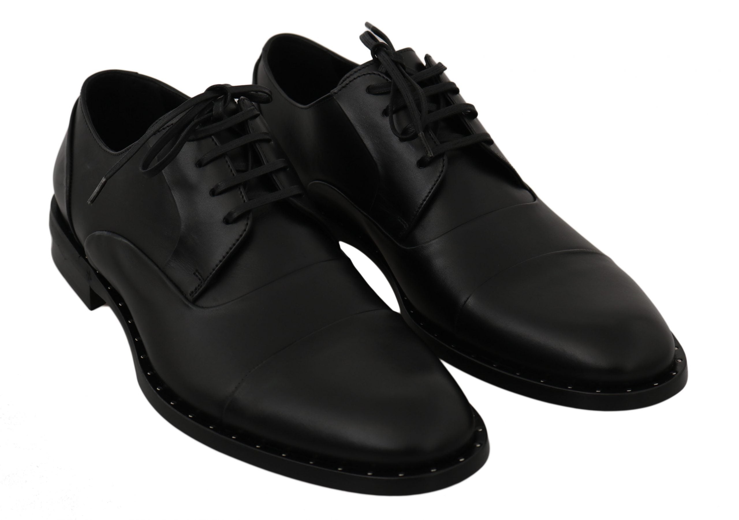 Dolce & Gabbana Schwarze Derby-Schuhe aus Leder