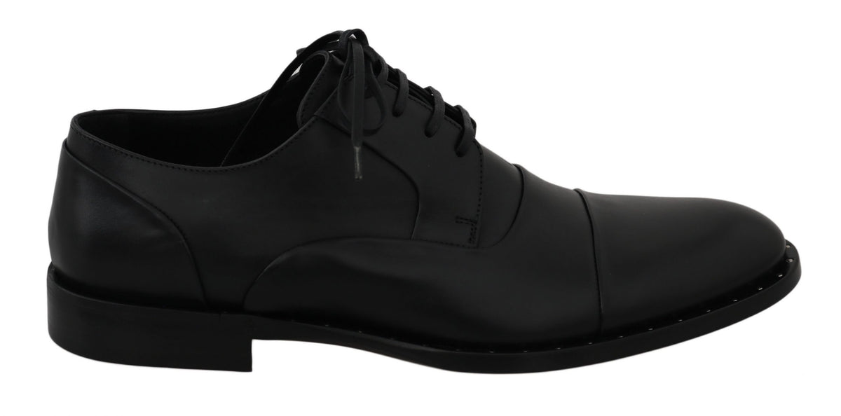 Dolce & Gabbana Schwarze Derby-Schuhe aus Leder