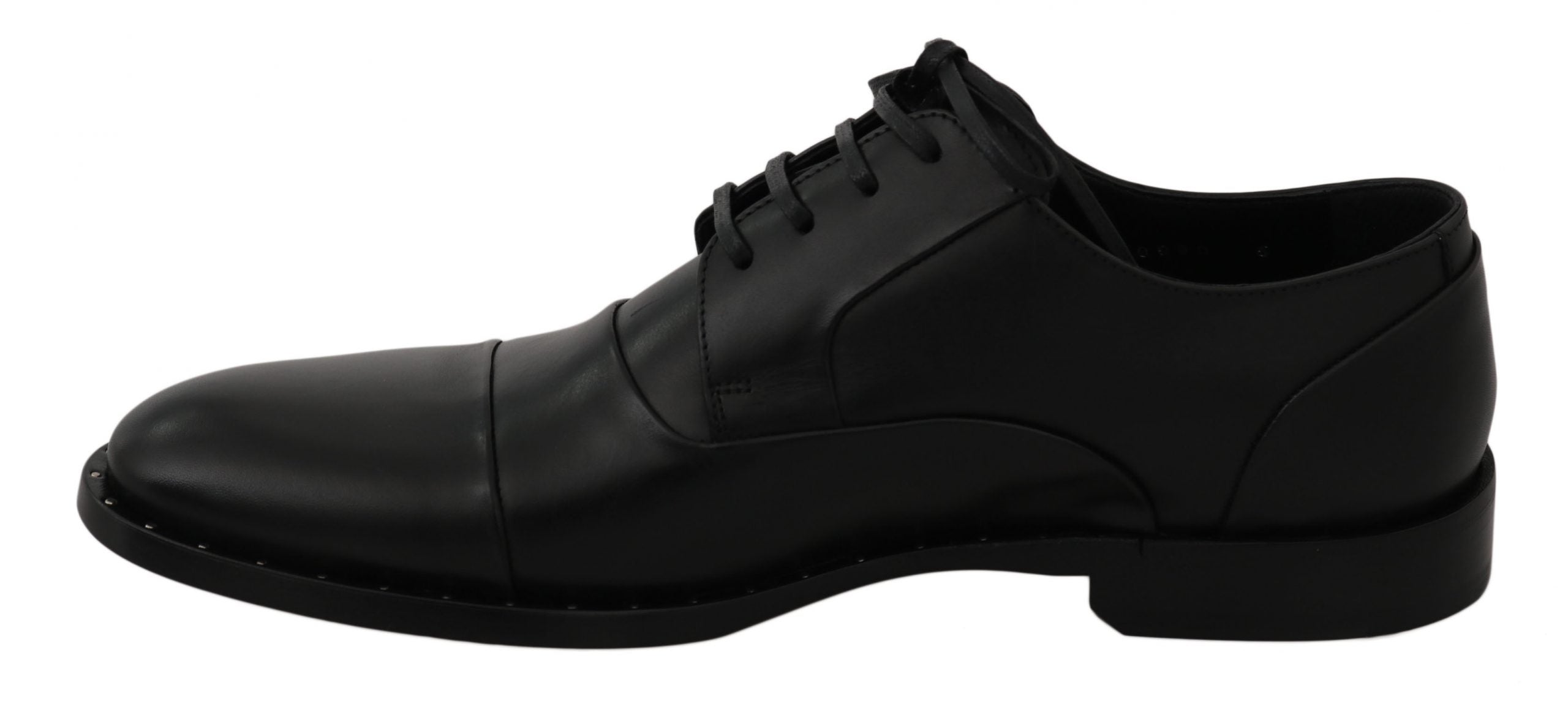 Dolce & Gabbana Schwarze Derby-Schuhe aus Leder
