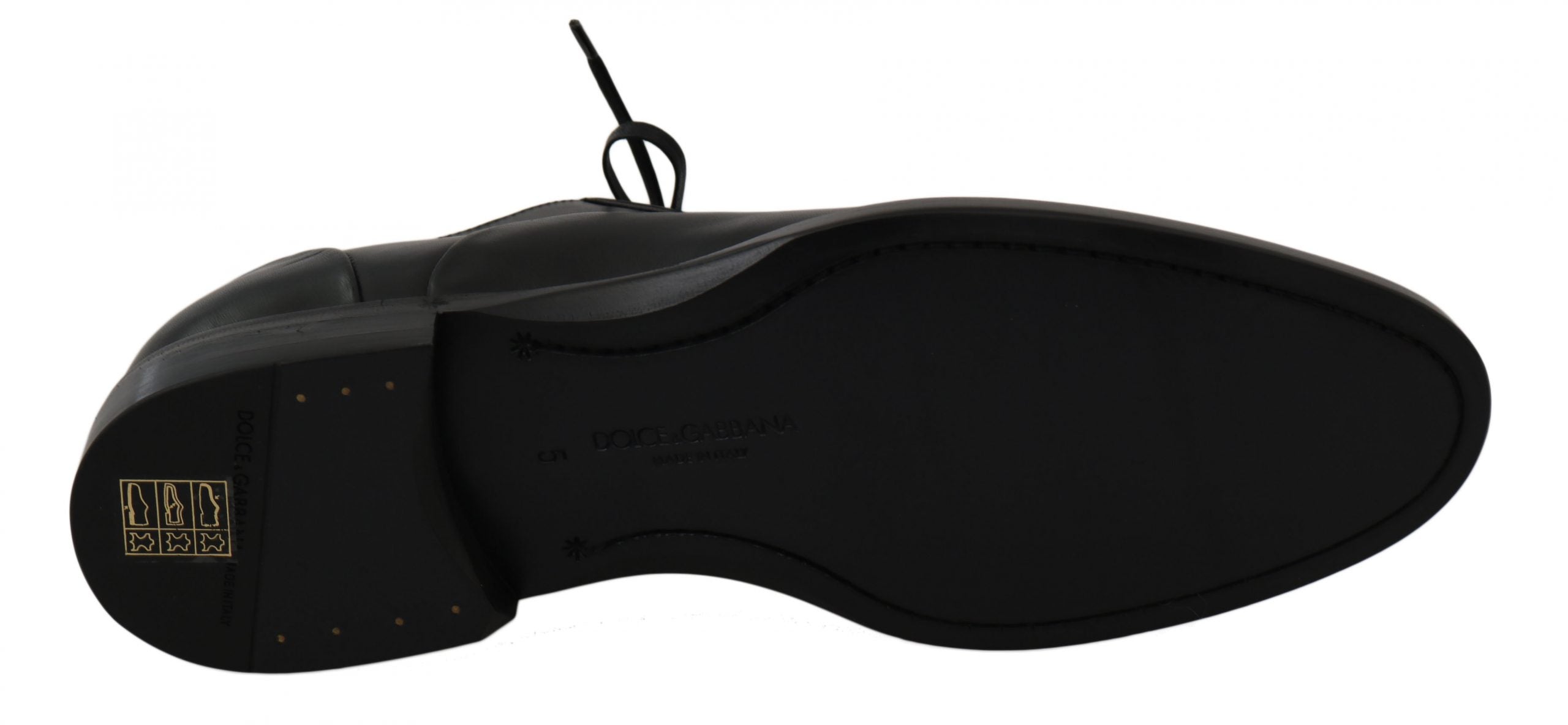 Dolce & Gabbana Schwarze Derby-Schuhe aus Leder
