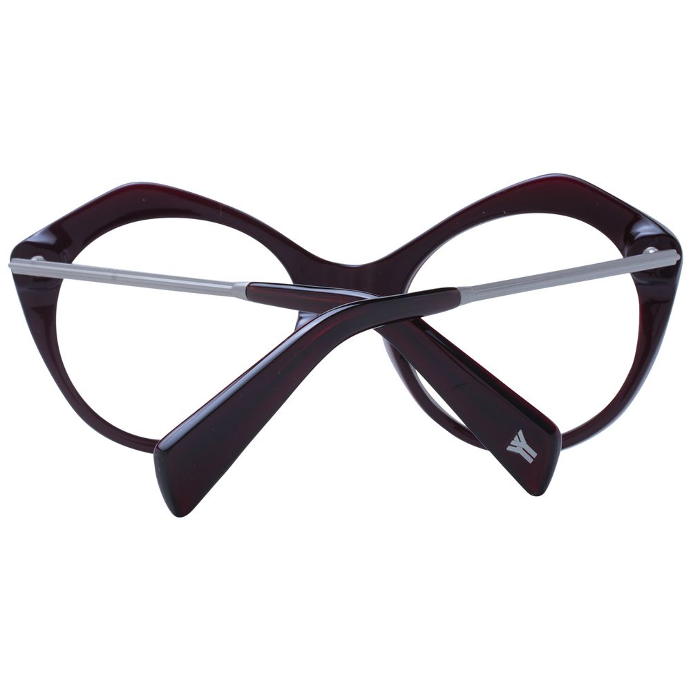 Yohji Yamamoto Bordeauxfarbene Acetatbrille (Fassungen)