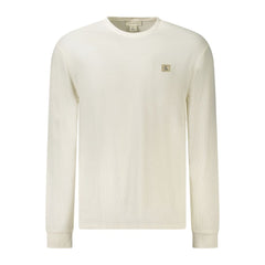 Calvin Klein Weißes Baumwoll-Langarm-T-Shirt für Herren