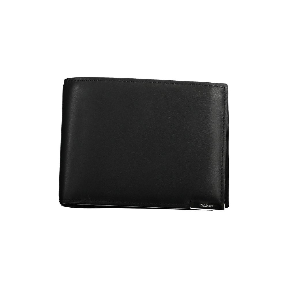 Calvin Klein Herren-Geldbörse aus schwarzem Leder