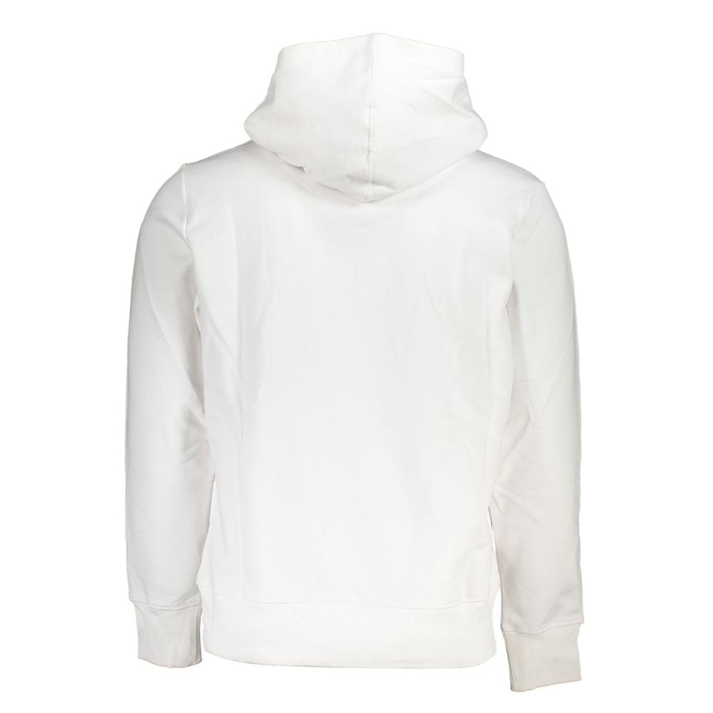 Calvin Klein Weißer Baumwoll Herrenpullover mit Kapuze