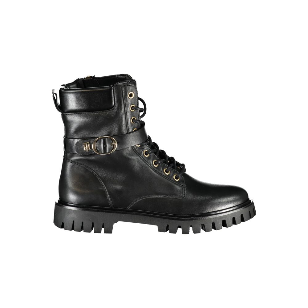 Tommy Hilfiger Schwarzer Polyurethan Damen-Stiefelette