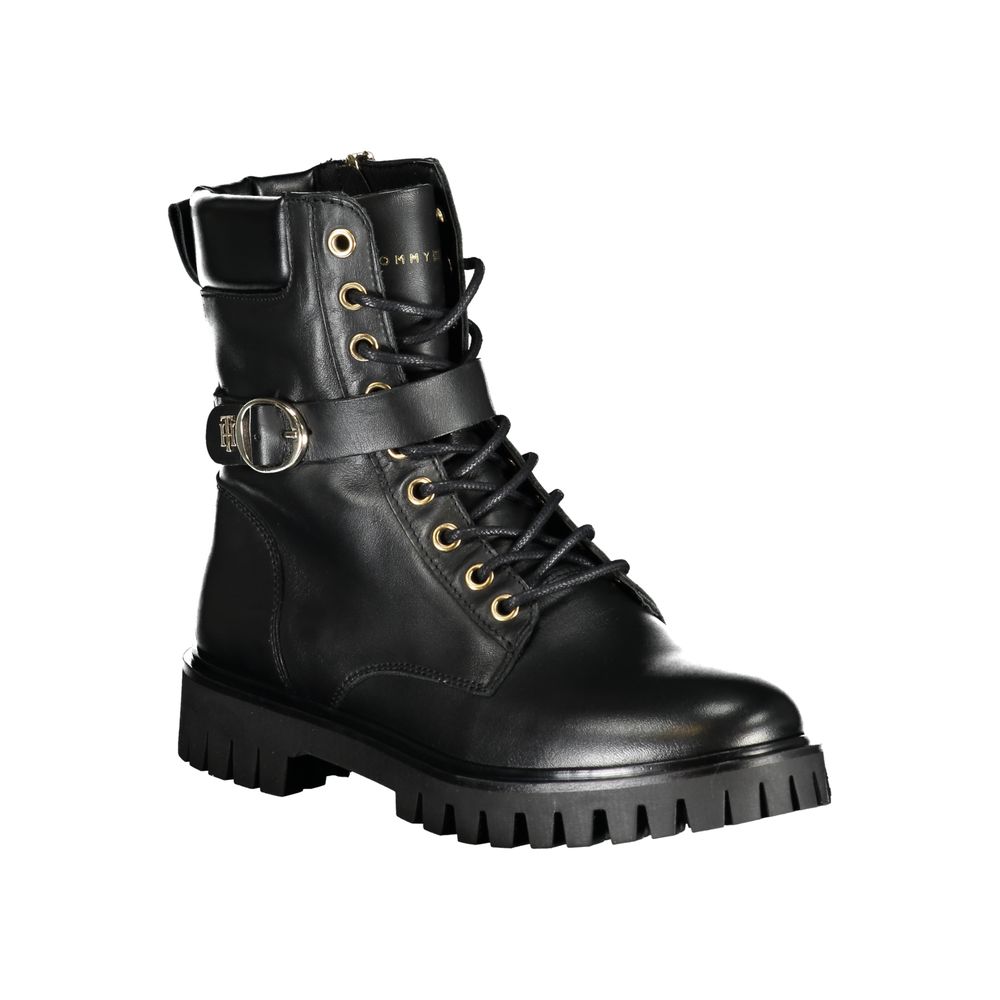 Tommy Hilfiger Schwarzer Polyurethan Damen-Stiefelette