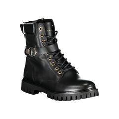 Tommy Hilfiger Schwarzer Polyurethan Damen-Stiefelette
