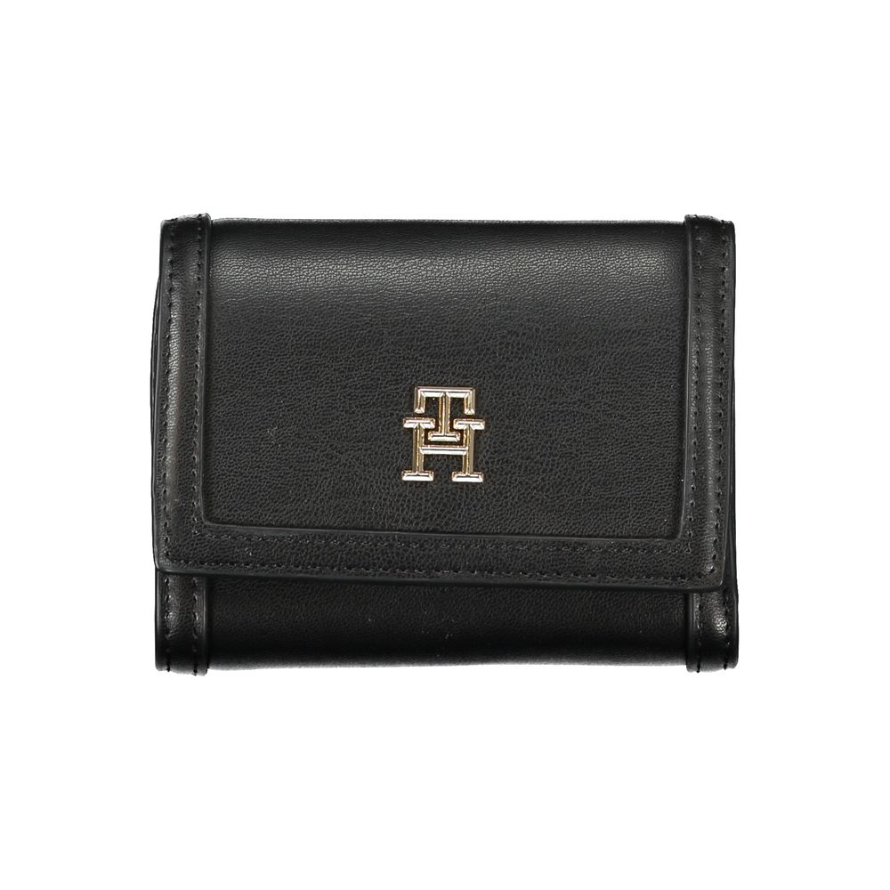 Tommy Hilfiger Geldbörse für Damen aus schwarzem Polyurethan