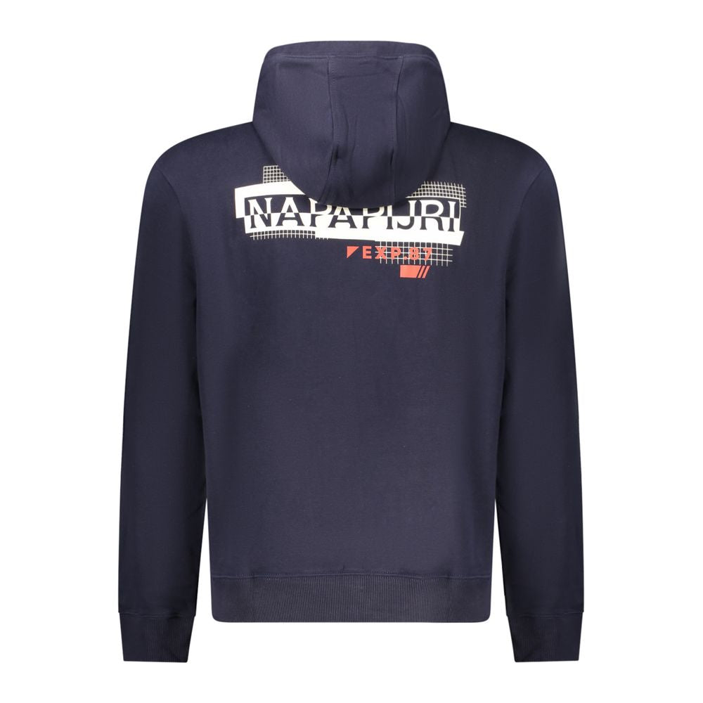 Napapijri Blauer Herren-Kapuzenpullover aus Baumwolle