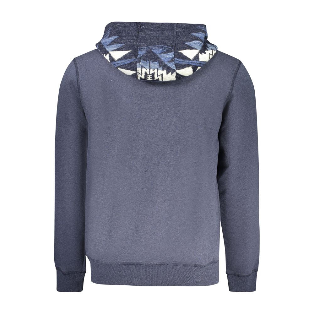Guess Jeans Blaues Baumwoll-Herren-Kapuzensweatshirt