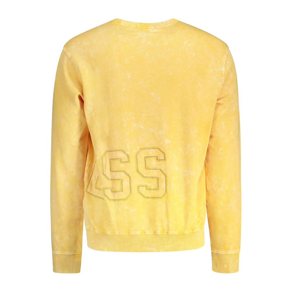Guess Jeans Gelbes Herren-Sweatshirt aus Baumwolle