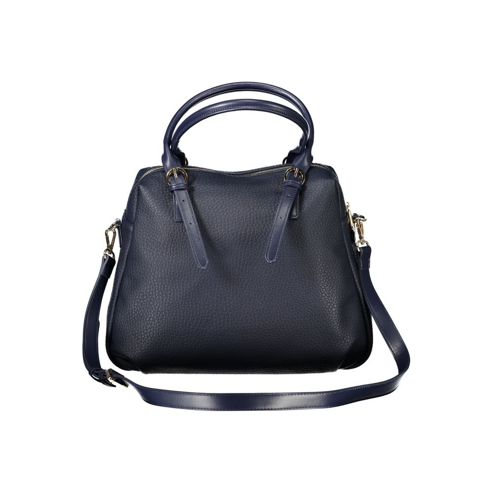 Mario Valentino Damenhandtasche aus blauem Polyurethan