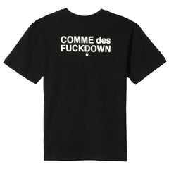 Comme Des Fuckdown Black Cotton Women T-Shirt