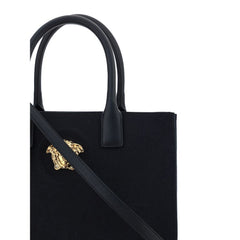 Versace Schultertasche aus schwarzer Baumwolle