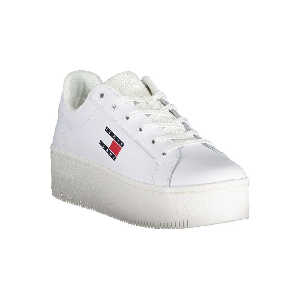 Tommy Hilfiger Damen Sneaker aus weißem Leder
