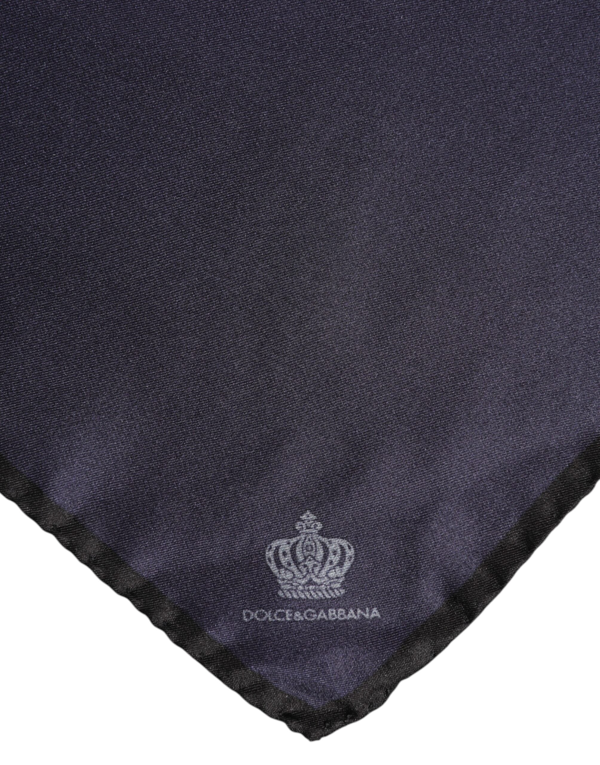 Dolce & Gabbana Blau DG Crown Seiden-Foulard für Herren